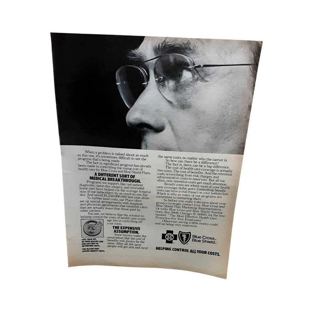1979 Blue Cross Blue Shield Vintage Print Ad Medical Insurance Health Care